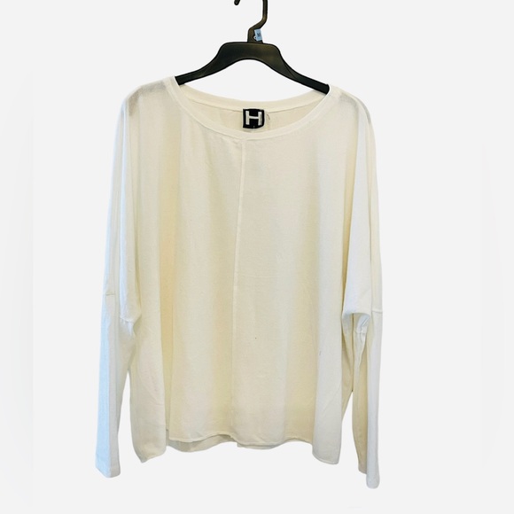 H by Bordeaux Center Seam Hacci Knit Pullover (Ivory) - Picture 1 of 4